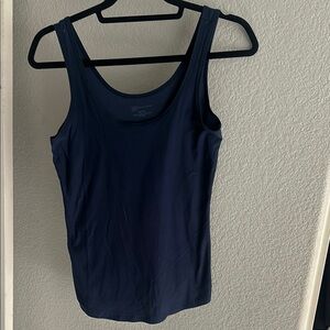 No Boundaries Deep Navy Blue Fitted Sleeveless Tank Top